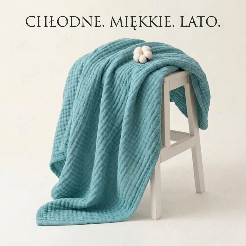 Koc Muślinowy Calmiva – Błękitny