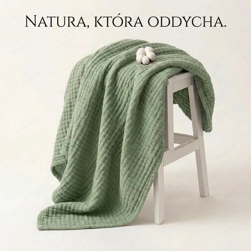 Koc Muślinowy Calmiva – Ciemna Zieleń